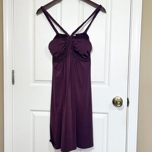 Unyx Purple Braided Strap Empire Waist Mini Dress Size Small